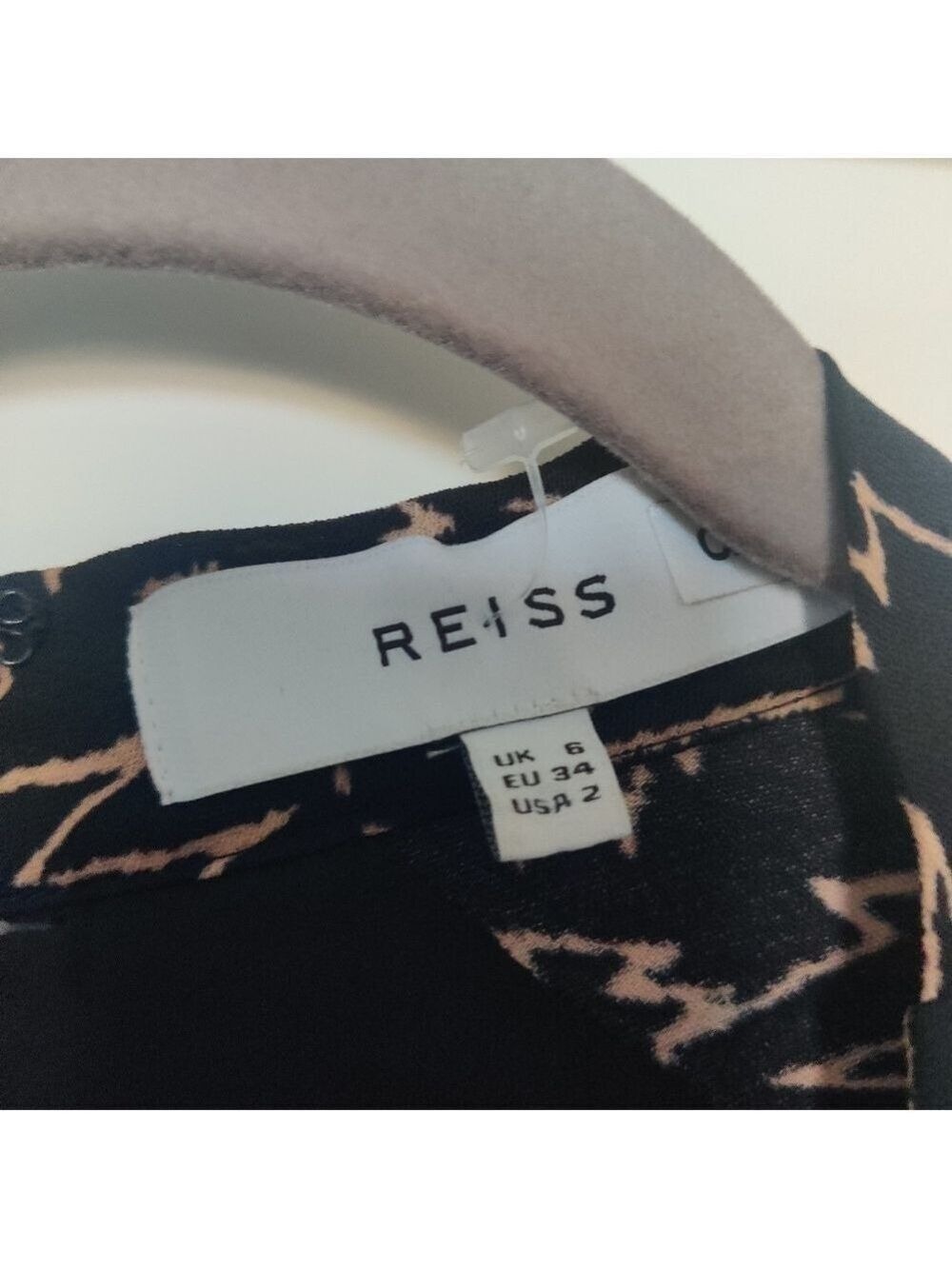 Reiss Julia Plunge Front Printed Mini Dress | Quiet Luxury Old Money | US 2 0147 - Picture 7 of 9